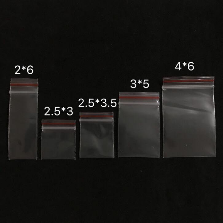 Ziplock Plastic Bag Red Line (1 pack)